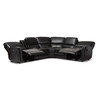 Baxton Studio Amaris Black 5-Piece Power Reclining Sectional Sofa with USB Ports 141-7896